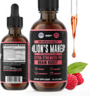 Herbify Lions Mane Supplement - Daily Mushroom Supplement For Memory, Focus & Clarity - Brain Booster - Lions Mane Tincture For Natural Immune Support - 4 Fl Oz Raspberry Flavor