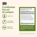 Herbs Etc. Cranbladder Releaf Softgels - Bladder Health Support - Natural Supplement Formula To Aid Urinary Health & Comfort - Optimal Urinary Support With Cranberry - 60 Softgels (60 Servings)