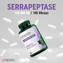 High Potency Serrapeptase Supplement 120,000 Spu With Delayed Release Capsules (180 Count) - 3Rd Party Tested Serrapeptase Delayed Release Caps For Respiratory & Sinus Health - Non-Gmo, Gluten Free