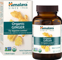 Himalaya Organic Ginger, 60 Day Supply - Digestive Health Supplement For Nausea, Upset Stomach Relief, And Occasional Bloating And Heartburn - Usda Organic, Vegan, Non-Gmo, Gluten Free, 60 Caplets