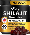 Himalayan Shilajit Gummies For Men & Women - Pure Shilajit For Men Gummies - Sugar Free Gummy Supplements With Fulvic Acid - Healthy Aging, Immune & Energy Support - 60 Count