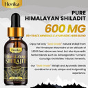 Himalayan Shilajit Resin Liquid Drops, Pure Organic Himalayan Shilajit Resin 600Mg With Ayurvedic Blend & 85+ Trace Minerals & Fulvic Acid For Brain Booster & Energy Immune Support, 2 Fl Oz