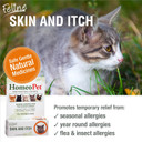 Homeopet Feline Skin And Itch, Safe And Natural Cat Supplement For Itchy Skin, Skin And Itch Relief For Cats, 15 Milliliters