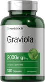 Horbäach Graviola Capsules | 2000 Mg | 120 Count | Non-Gmo, Gluten Free | Soursop (Annona Muricata)