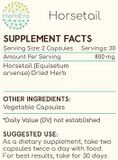 Horsetail 60 Capsules, 800 Mg, Horsetail (Equisetum Arvense) Dried Herb (60 Capsules)