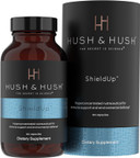 Hush & Hush Shieldup - Immune Booster Energy Supplement - Brain Booster - Vitamin C, Maca Root, Turmeric And Organic Matcha Leaf Extract - Vegan, Gluten Free - 60 Capsules