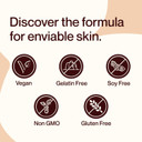 Hydrating Hyaluronic Highlighter Skincare Gummies | Supports Brighter, Dewy, Plump Skin | Vegan Hyaluronic Acid & Vitamin C Supplement | Non-Gmo, Gelatin-Free, Orange Flavor, 30-Day Supply