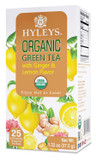 Hyleys Organic Green Tea Ginger And Lemon Flavor - 25 Tea Bags