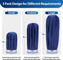 Ice Bags For Injuries Reusable: Ohuhu 3 Packs Ice Cold Packs Ice Bag Hot Water Hot & Cold Therapy Pain Relief For Knee Leg Injury No-Leak Breathable Waterproof Ice Bags 3 Sizes 6"/9"/11", Blue