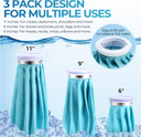 Ice Bags For Injuries Reusable: Ohuhu 3 Packs Ice Cold Packs With 2 Wrap Ice Bag Hot Water Hot & Cold Therapy Pain Relief For Knee Leg Injury No-Leak Waterproof Ice Bags 3 Sizes 6"/9"/11", Light Blue