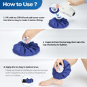 Ice Bags For Injuries Reusable: Ohuhu Ice Cold Packs Ice Bag Hot Water Hot & Cold Therapy Pain Relief For Knee Leg Injury No-Leak Breathable Waterproof Ice Bags Size 9", Blue
