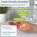 Igennus Gentle Buffered Vitamin C Chewable 500Mg, No Artificial Colors & Natural Sugar Free Orange & Lemon Flavors, Kids & Adults, Vegan, Non-Gmo, 120 Servings