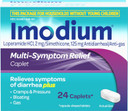 Imodium Multi-Symptom Relief Caplets With Loperamide Hydrochloride & Simethicone, Anti-Diarrheal Medicine For Treatment Of Diarrhea, Gas, Bloating, Cramps & Pressure, Easier To Open, 24 Ct