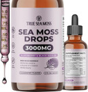 Irish Sea Moss Drops - 5X Stronger Than Sea Moss Gel - 92+ Essentials Minerals - With Black Elderberry, Burdock Root & Black Cumin - 2 Fl Oz (60Ml) - Elderberry Flavor