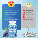 Iron Gummies For Women & Men - Iron Supplement With Vitamin B6, B12, C, Zinc, Folate For Adults & Kids - Support Iron Deficiency, Anemia, Energy Boost, Blood Builder - Sugar Free 60Ct Mixed Berry