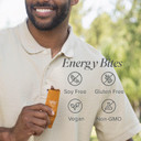 Isagenix Energy Bites - Healthy High-Protein Bars For Energy Support - Gluten-Free & Soy Free - Non-Gmo & Vegan - Includes 65 Mg Of Green Tea Caffeine - Peanut Butter Chocolate Chip, 10 Count