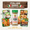Italian Zest Seasoning Mix, 2 Bottles By Flavor God - Premium All Natural & Healthy Spice Blend For Salad, Pasta, &Chicken - Kosher, Low Sodium, & Dairy-Free - Great Flavor Spices And Seasoning Gift