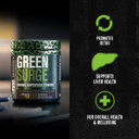 Jacked Factory Green Surge Green Superfood Powder- Keto Friendly Greens Drink W/Spirulina, Wheat & Barley Grass, Organic Greens - Green Tea Extract, Probiotics & Digestive Enzymes - Sour Apple