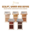 Juvia'S Place Bronzed Duo Bronzer Deep Dark - Soft Matte Bronzer, Contour, Pressed, Long-Wearing & Buildable Bronzing Powder - Suitable For Very Dark To Rich Chocolate Skin Tone