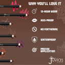 Juvia'S Place Long Wear Lip Pencil  Espresso  Waterproof & Kiss-Proof, Long Lasting Lip Liner, Smooth Makeup Application - Soft Matte Finish Base For Lipstick - 13 Hours Of Wear For Everyday Use