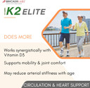K2 Elite Vitamin K2 Mk-7 Supplement 160Mcg, Supports Bone & Heart Health, Calcium Absorption & Circulation  Non-Gmo  60 Capsules
