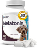 K9 Select Melatonin For Dogs - Calming Aid Tasty Dog Supplement - Helps Overall Health With Quiet Moments And Composure - Reduce Stress Calming Treats For Small Dogs - 1 Mg, 180 Vegetable Capsules