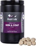 Kala Health Peaktails Skin & Coat Support For Dogs  150 Chewable Tablets With Msm, Fish Oil, Omega-3 & Omega-6  Supports Healthy Skin, Shiny Coat