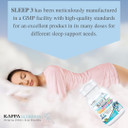 Kappa Nutrition Sleep 3, Sleep Aid, 3Mg Of Melatonin, 60-Day Supply, Non-Habit Forming Vegan Capsules Natural Ingredients For Easier Bedtime, Herbal Supplement, Valerian Root, Chamomile Non-Gmo