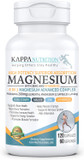 Kappa Nutrition, Magnesium Glycinate, Bisglycinate, Malate, Zinc, Vitamin D3, Supports Brain, Sleep, Cramps, Headaches, Energy, Bones, Immune, Providing 280Mg Elemental Magnesium, (120 Capsules)