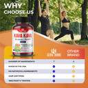 Kava Kava Capsules Supplement - Formula Enriched With Ashwagandha, 5-Htp, Rhodiola, Lemon Balm, Support Mood, Calm & Relaxation | 90 Capsules
