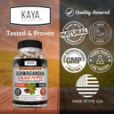Kaya Naturals Ashwagandha Capsules Extra Strength - Stress Relief Formula, Natural Mood Support, Stress, Focus, And Energy Support Supplement, 60 Capsules