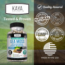Kaya Naturals Sea Moss - Mobility Supplement For Men And Women - With Burdock Root, Irish Moss, Bladderwrack, And Bioperine - For Mobility Health And Immune Boost, 30 Count