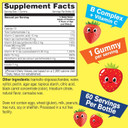 Kids Vitamin B Complex Sugar Free Gummies | With Vitamin C, Folic Acid | Immune And Energy Support | Strawberry Flavor | 60 Count