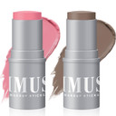 Kimuse Cream Contour Stick Duo, Cream Blush Stick, Bronzer Shaping Stick, Creamy Highly Pigmented, Long Lasting, Vegan Face Make Up Sticks