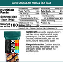Kind Nut Bars, Dark Chocolate Nuts And Sea Salt, Healthy Snacks, Gluten Free, Low Sugar, 6G Protein, 6 Count