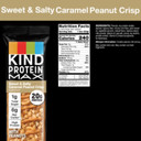 Kind Protein Max Sweet & Salty Caramel Peanut Crisp Snack Bars, 20G Of Protein, Keto Friendly, 1G Of Sugar Per Bar, Gluten Free, 4 Count Box