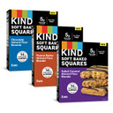 Kind Soft Baked Squares, Variety Pack, Chocolate, Peanut Butter And Salted Caramel, Almond Flour Brownies, Healthy Snack Bars, Gluten Free, 5G Protein, 18 Count