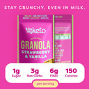 Kiss My Keto Granola Cereal  Strawberry Vanilla Keto Granola Low Carb Cereal (2G-Net) Low Sugar Granola (1G)  Grain Free Granola Keto Cereal, Gluten Free Granola  Keto Nut Granola For Yogurt