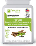 Ksm-66 Ashwagandha With Organic Black Pepper 500Mg 90 Capsules  Uk Manufactured By Prowise Healthcare