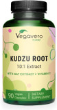Kudzu Root | 12.000 Mg Of Kuzu Root | Non-Gmo & Vegan | Support Menopause | With Oat Extract + Vitamin C | 90 Capsules