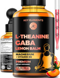 L Theanine And Gaba Supplements | Gaba Calming With Lemon Balm Extract, L-Theanine And Magnesium With B6 | Liquid Gaba L Theanine Supplements | Stress Relief & Relaxation Gaba Drops