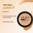 L.A. Girl Pro.Face Matte Pressed Powder, Buff Gpp606