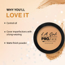 L.A. Girl Pro.Face Matte Pressed Powder, Classic Tan Gpp610