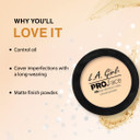 L.A. Girl Pro.Face Matte Pressed Powder, Fair Gpp601