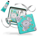 La Chatelaine Lemon Verbena Triple Milled Bar Soap And 20% Shea Butter Hand Cream Gift Set, Decorative Tin, Plant-Based, Natural & Organic, Made In France (7 Oz. Soap Bar, 1 Oz. Hand Lotion)