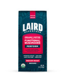 Laird Superfood Peruvian Medium Roast Coffee With Functional Mushrooms, Certified Organic Peruvian Ground Coffee Beans, Gluten-Free, Dairy-Free, Non-Gmo, Paleo, Keto Friendly, 12 Oz. Bag