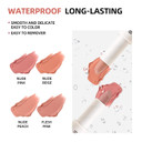 Lamuseland Nude Lipstick, 2Pc/Set Waterproof Long Lasting Moisturizing Lip Stain Earphone Dual-Color Lip Gloss Primer, Non-Stick Cup Lip Make Up Gift Kit For Girls (Nude - A)