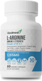 L-Arginine Capsules - 1285Mg Blend Of Ashwagandha, L-Theanine, Magnesium, Gaba, Zinc & Tart Cherry  Muscle Recovery, Sleep & Mood Support  Non-Gmo, Gluten-Free, 60 Veggie Capsules For Men And Women