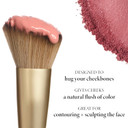Laura Geller Baked Blush-N-Brighten Marbleized Blush + Angled Brush - Ultra-Soft Vegan Bristles - Tropic Hues