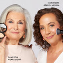 Laura Geller New York Baked Balance-N-Glow Illuminating Color Correcting Foundation - Fair - Retractable Airbrush Kabuki Brush (2 Pc)